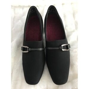 Munro Pump Womens 5.5 Medium‎ Cindi Black Fabric Shoe Career Work Microfiber